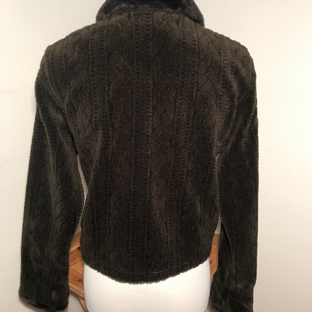 BC Clothing Co. Crop Fleece Zip Up Sweater Jacket-Size MP - Picture 8 of 10
